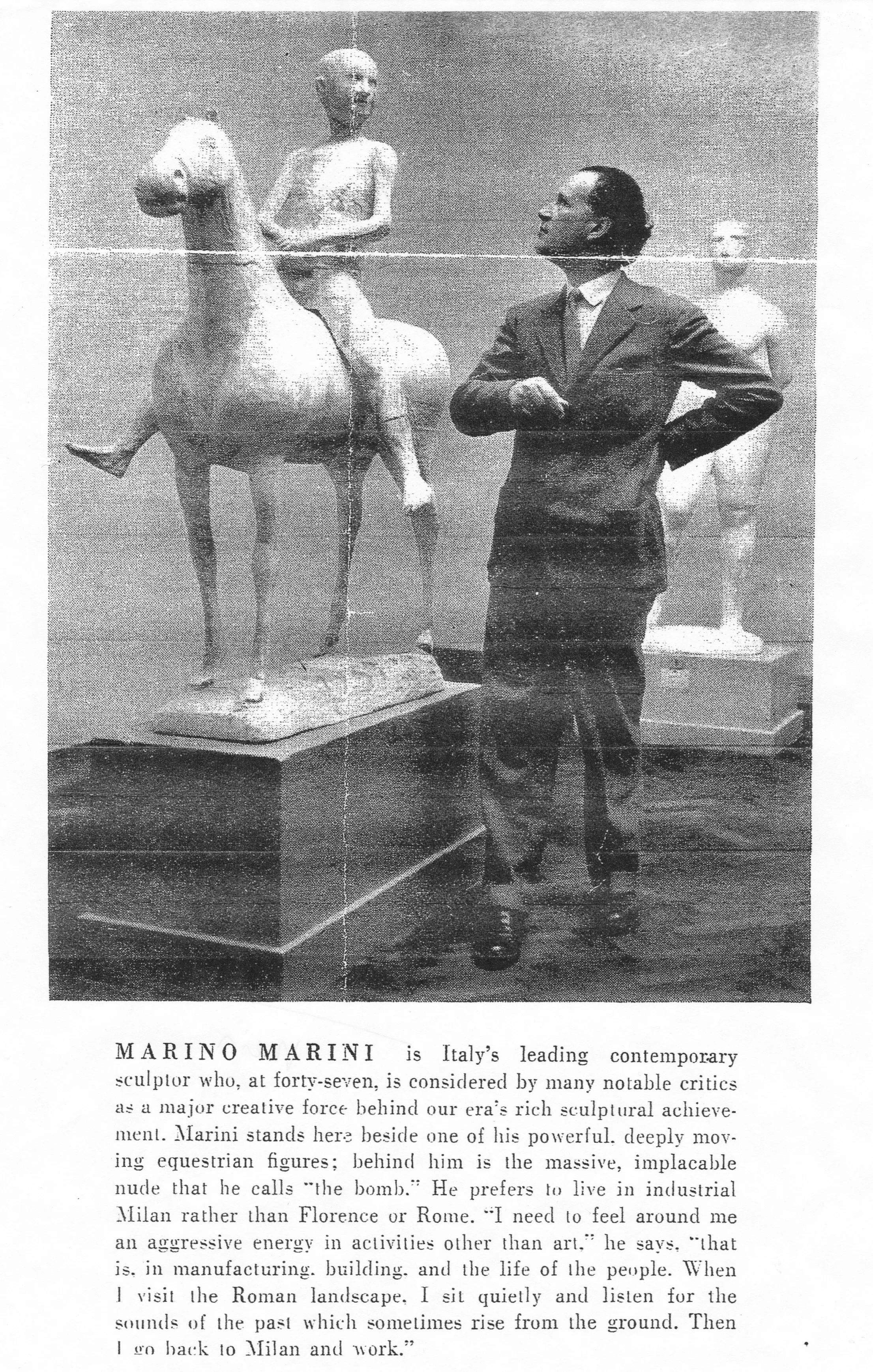 Marino Marini — M. F. Toninelli Art Moderne Monaco